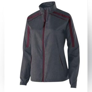 Holloway Mens Raider Lightweight Jacket Carbon Maroon Size M NEW
